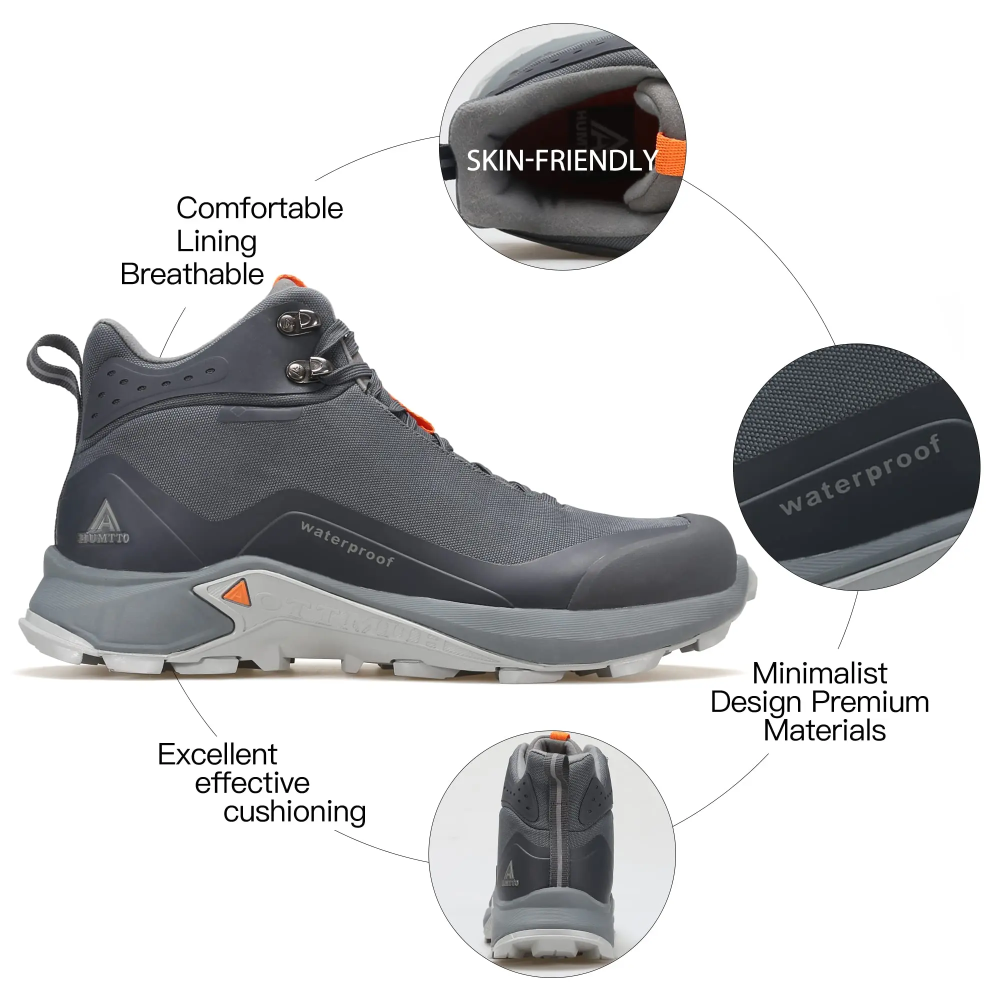HUMTTO Waterproof Hiking Ankle Boots Winter Sports Trekking Shoes for Men Luxury Designer Outdoor Climbing Hunting Mens Sneakers hiking shoes rock climbing shoes