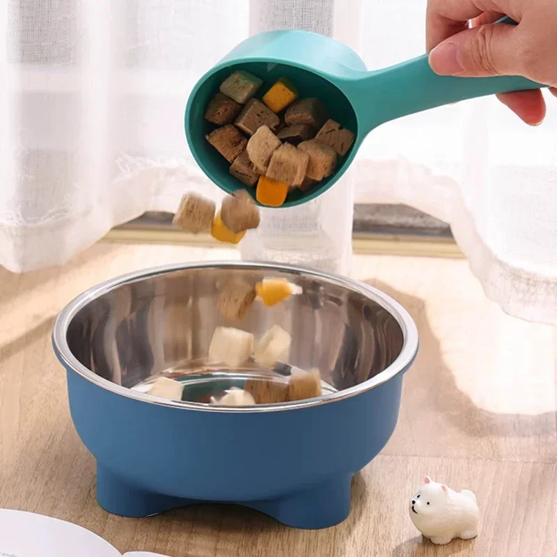 Pet Dog and Cat Bowl 1PC for Indoor and Outdoor Use Four-Legged Stainless Steel Anti Slip Easy To Clean