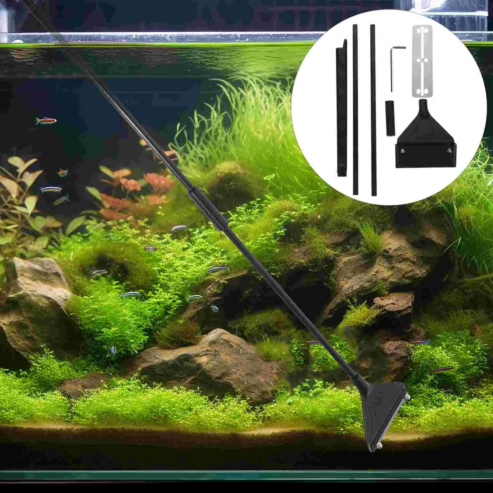

1 Set of Handheld Moss Cleaner Aquarium Plastic Fish Tank Cleaning Gadget