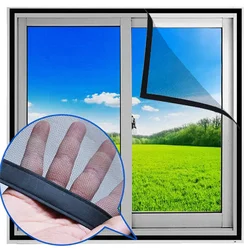 Mosquito Nets for Window,anti-mosquito window screens,Mesh Anti Insect Air Tulle Invisible Black Fiberglass Mosquitoes and Flies