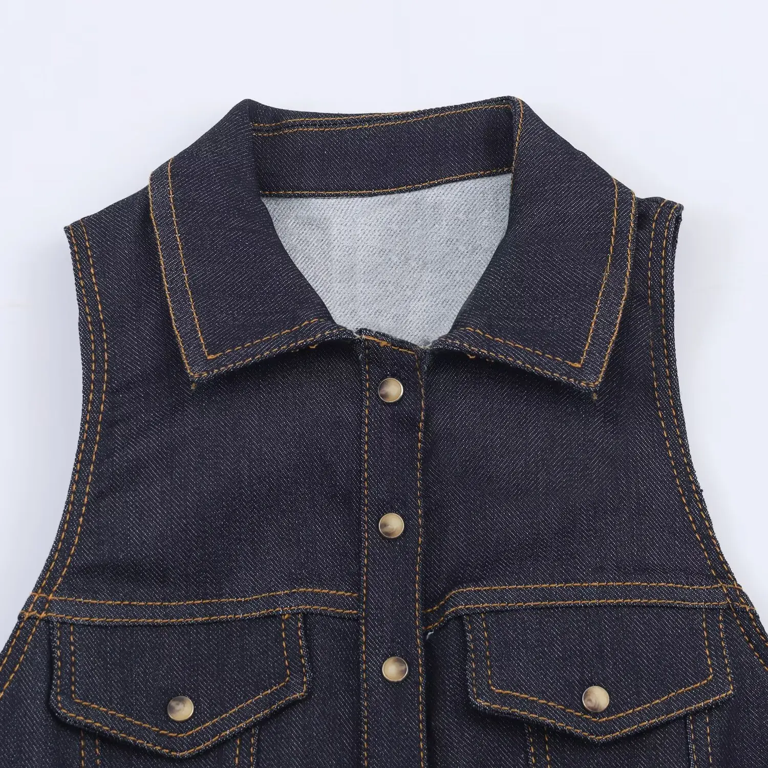 Women Denim Slim Bodysuit Sleeveless Body Top Female Single-Breasted Bodysuit Summer Fashion Streetwear Short Jumpsuit Tops ﻿