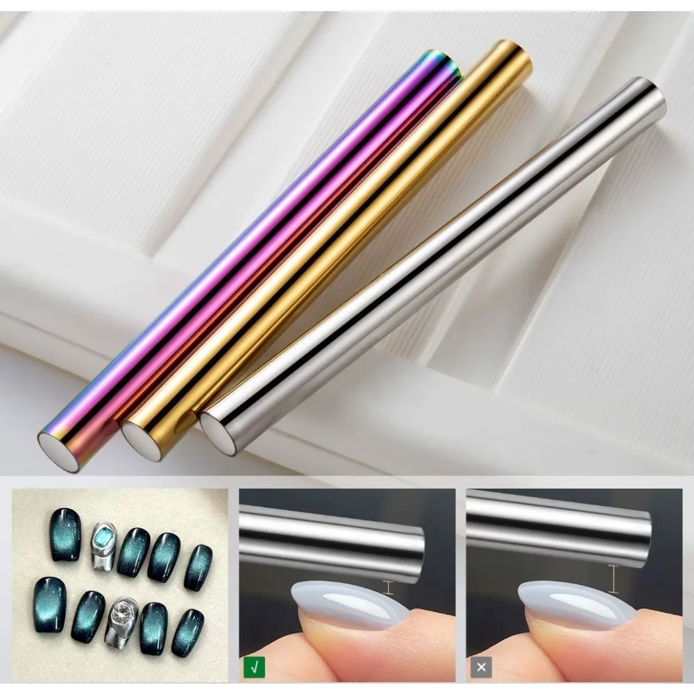 Cat Eye Nail Magnetic Stick Cylindrical Magnet for Cat Eye UV Gel Polish Tools Manicure Design