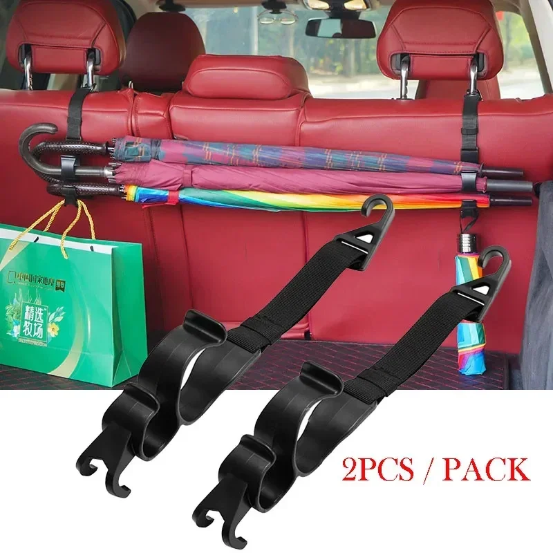 Multi-Function Car Headrest Hooks and Storage Hangers