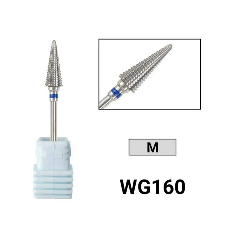 Pro Cone Carbide Cuticle Clean Nail Bit Nail Tungsten Drill Bit Electric Grinding Burr Manicure Drills Nails Accessory 1Pcs 17mm