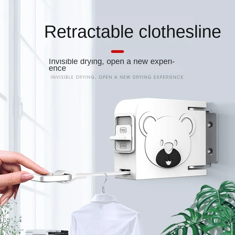 Retractable Clothesline Indoor Outdoor Clothes Drying Rack Rope Line Tensioner Tightener for Apartment Balcony Laundry Products clothes drying rack clothing drying rope clothes drying line
