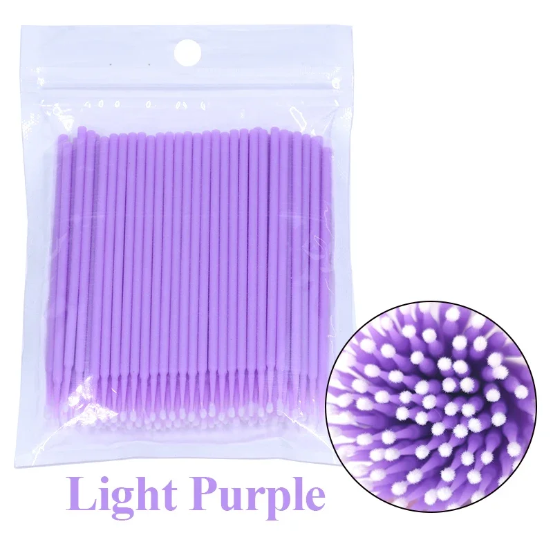 100Pcs Eyelash Cleaning Brush Lash Extension Micro Cotton Swab Individual thumbnail 11