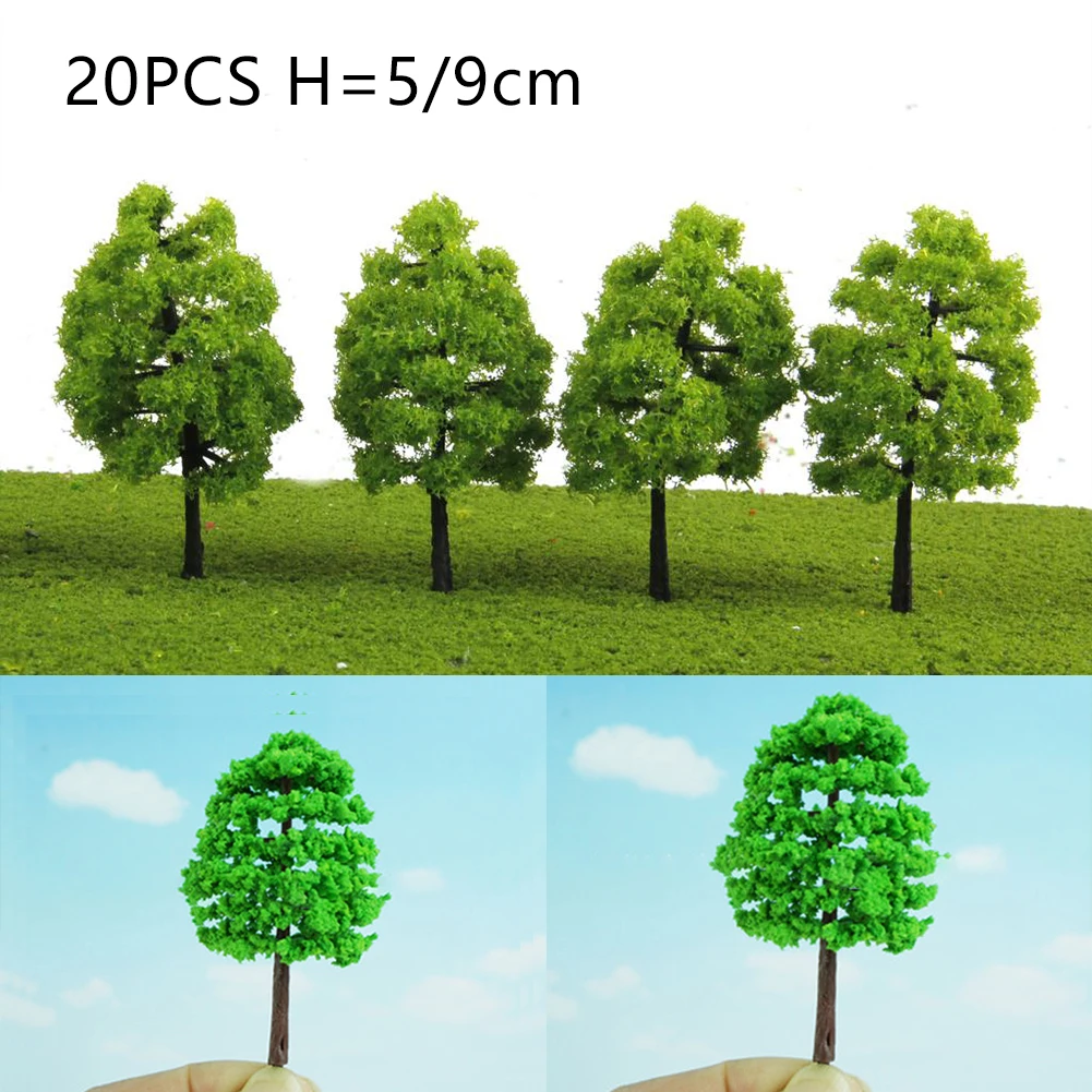 

20x 9/5CM Model Trees For Train Railroad Diorama Wargame Park Landscape Scenery Model Tree Succulent Micro-landscape Decoration