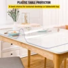 VEVOR 1.5mm 2mm PVC Table Cloth Transparent Clear Desk Cover Protector Plastic Soft Glass Waterproof Oilproof for Dining Table 6