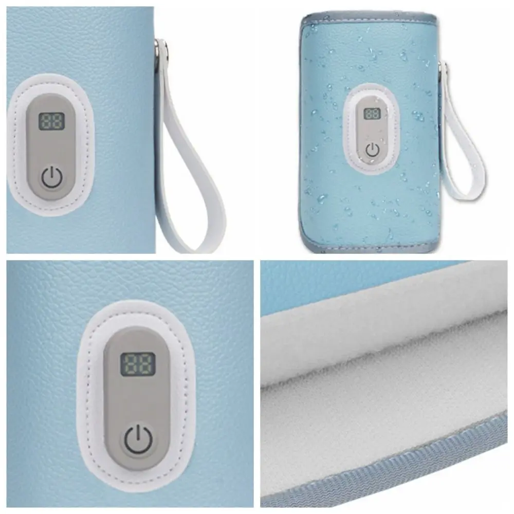 Digital Baby Bottle Warmer 5 Levels LED Display Milk Bottle Insulation Cover Type-C Heating Bottle Thermal Heater Newborn