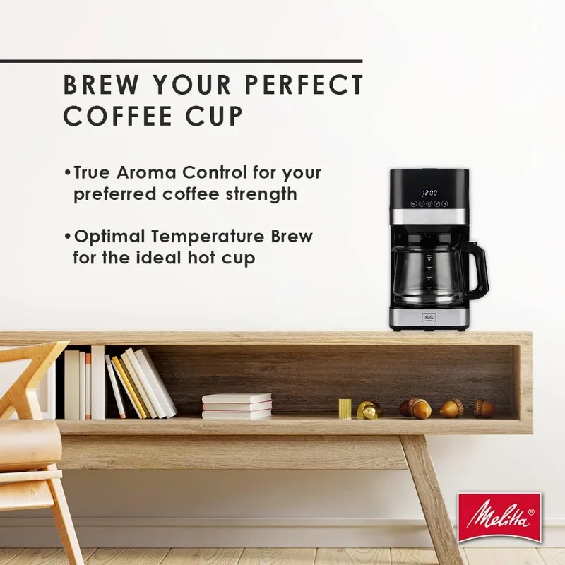 Melitta Aroma Tocco Glass Drip Coffee Maker Programmable Coffee Machine Glass Carafe Coffee Pot 3