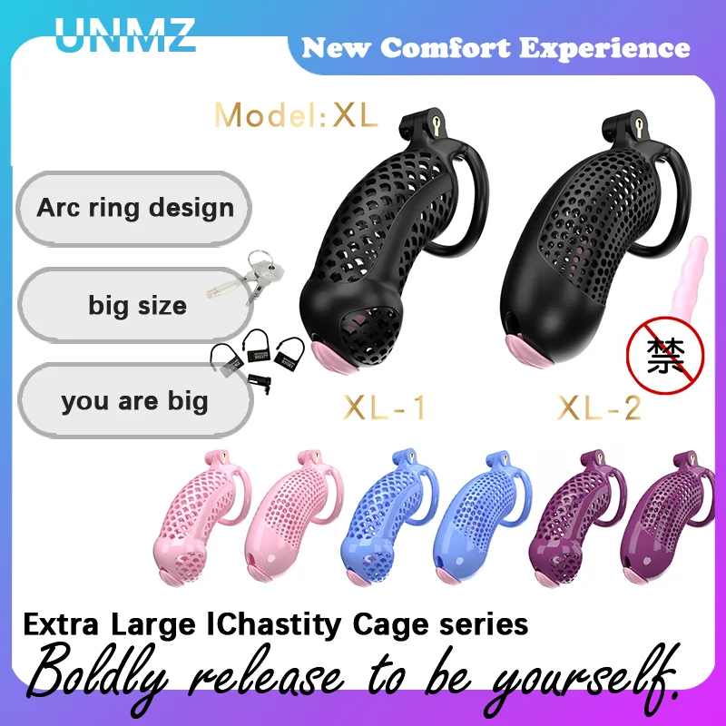 Big Dick Male Chastity Cage Extra Large Huge Penis Bondage Lock XXL Size Lightweight Lock Device Plastic Adult Sex Toy Gay BDSM