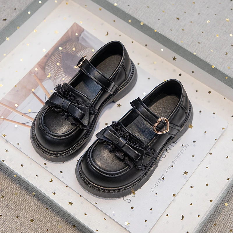 Girls Mary Jane Shoes for Autumn with Cute Bow