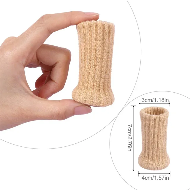 Calcetines para patas de silla, protectores de suelo para pies de muebles tejidos, almohadillas antideslizantes, cubiertas de calcetines para pies de silla y mesa gruesas y silenciosas, 4 Uds. 6