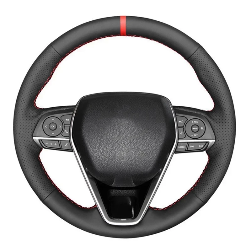 Customized Car Steering Wheel Braid Cover Leather For Toyota Avalon Camry 2018-2019 Crown 2018-2019 Corolla 2018-2020 RAV4 2019 - 2