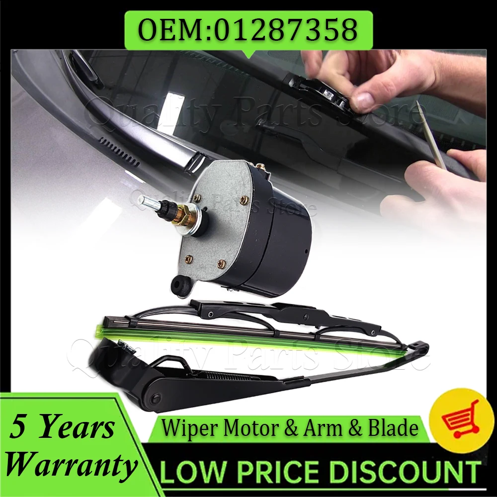 thumbnail image 2 of 12V Windscreen Wiper Motor For Willys Tractor Jeep Fishing-Boat 2 of 13