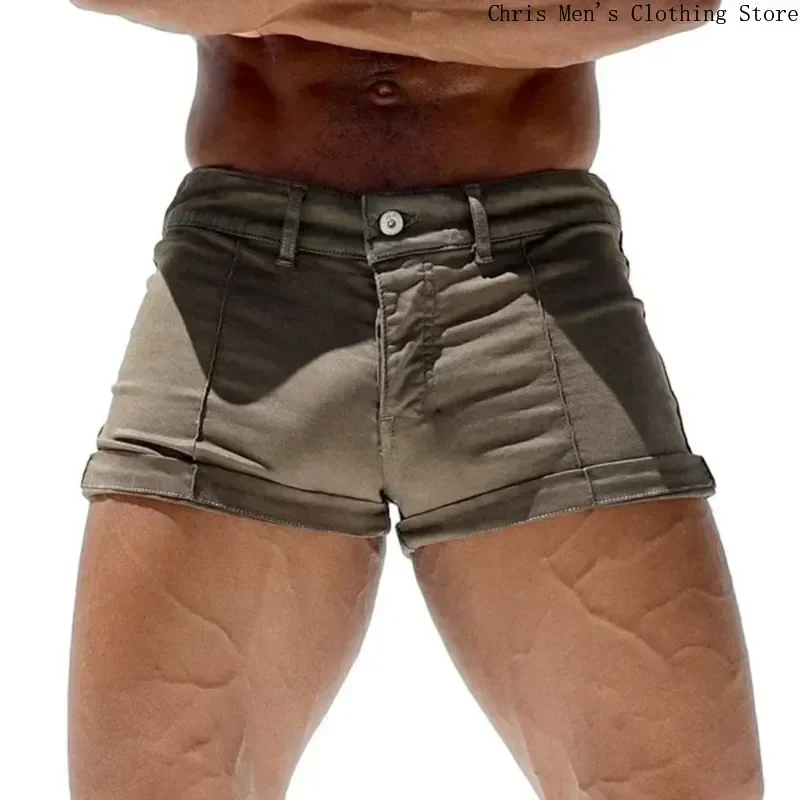 Denim Shorts For Men Casual Fitness Sports Summer