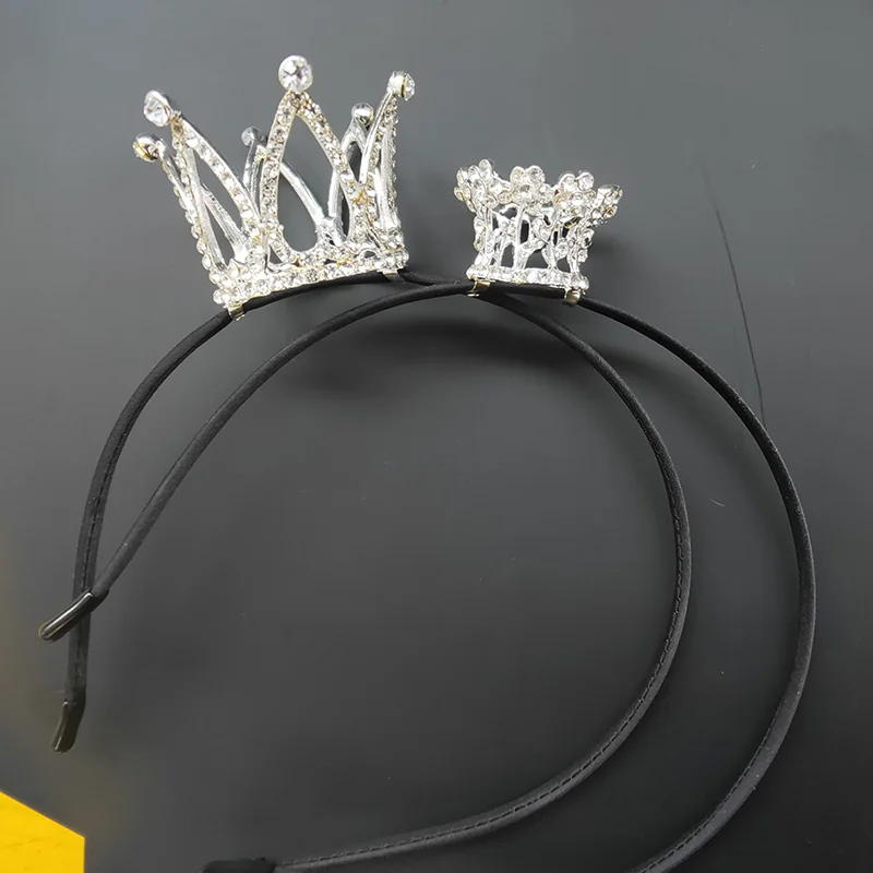 Crystal Rhinestone Tiara Headband Round Trendy Lot Kid Girl Bridal Princess Prom Silver Plated Crown Headbands