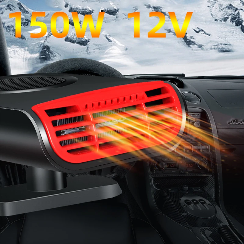 Car Fan Heater 12V 150W 2 in 1 Fast Heating / Cooling Car Heater Defroster  Automobile Windscreen Windshield Fan