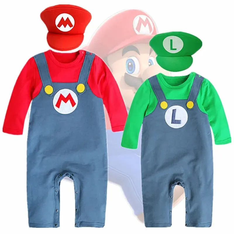 Baby Boy Anime Hooded Brothers Bodysuit 1