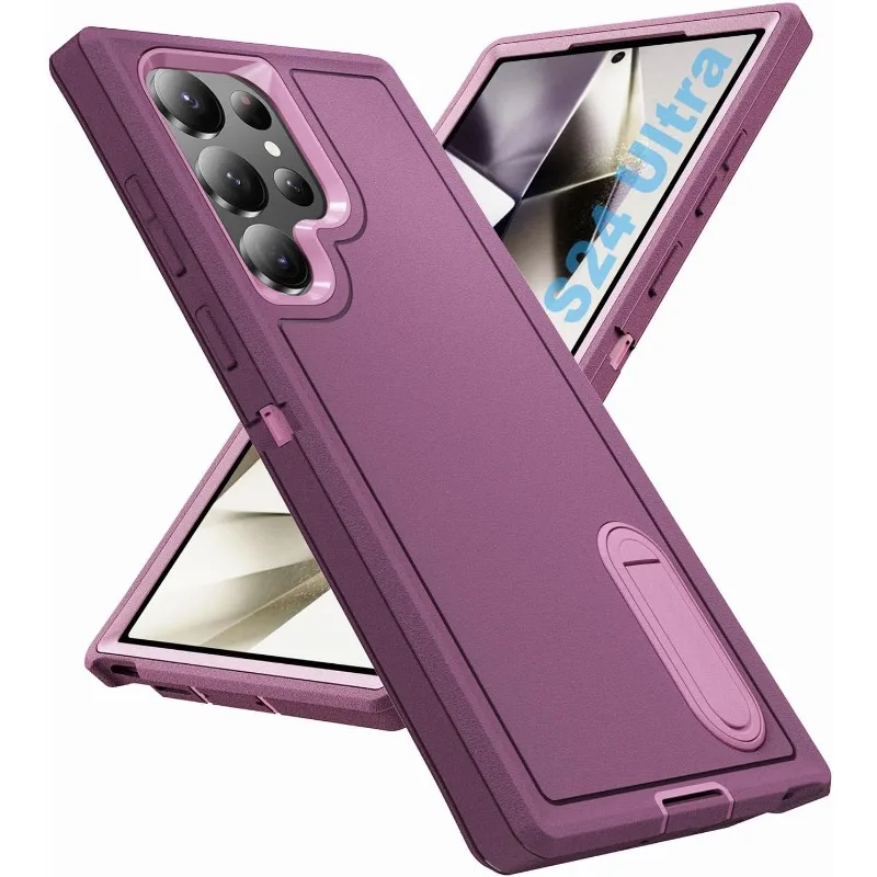 Military Grade Dual-Stand Shockproof Matte Phone Cover