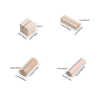Pack Of 10 Wooden Place Card Holder Photo Postcard Holder for Rustic Wedding Birthday Party Table Number Name Standup Signs Base 6
