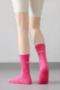 European sizes 35-40, 1 Pair of Women's and Children's Mid-Calf Yoga Socks with Colorful Soles and Dotted Rubber Grips 3