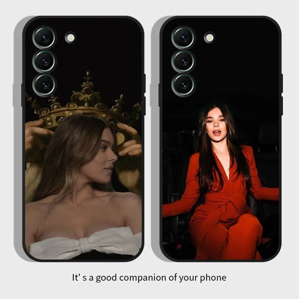Custodia Per Telefono H-Hailee S-Steinfeld Per Samsungs23,S22,S21,S20 Ultra Pro S10,S30Plus,20 Cover Ultra Nera