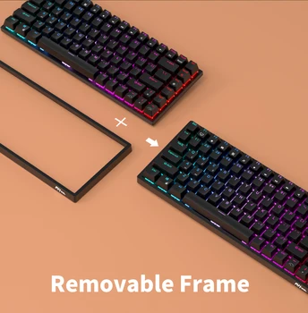 RK84 RK ROYAL KLUDGE Brazilian Spanish Wireless Gamer Keyboard Tri-mode BT5.0/2.4G/USB-C 75% RGB Bluetooth Mechanical Keyboard 2