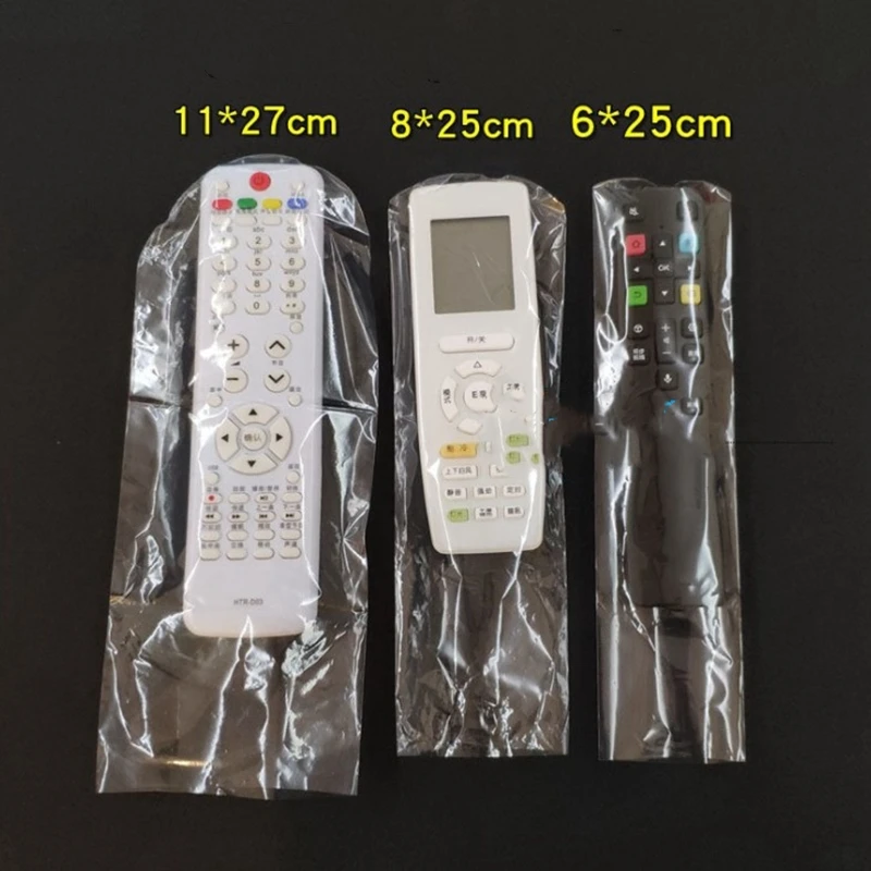 PVC Clear Heat Shrink Protective Film for Video TV Air Condition Remote Control Dustproof Cover Waterproof Protective Case 10pcs