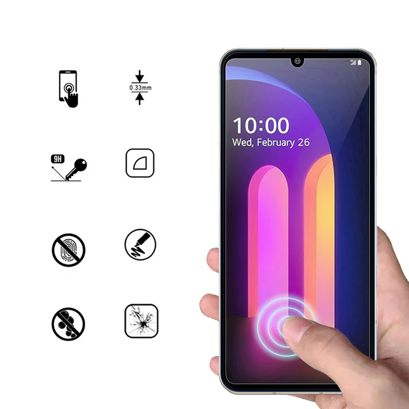 Per Lg V60 Thinq 2.5D Hd Vidrio Proteggi Schermo In Vetro Temperato Per Lg V60Thinq Clear Ultrathin 9H Pellicola Protettiva Antigraffio