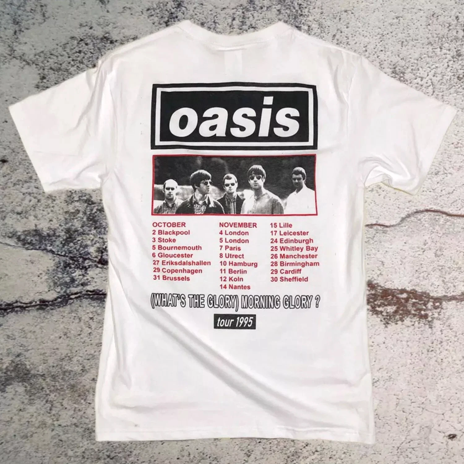 Oasis tour 1995 What's the Glory Morning Glory Short Sleeve