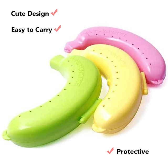 Boîte de rangement banane pour voyage en plein air, étui mignon, conteneur de protection, déjeuner de voyage, support de stockage de fruits 5