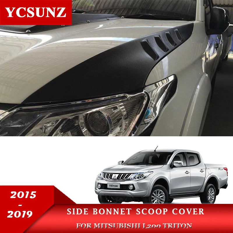 Side Bonnet Scoop Cover For Mitsubishi l200 Triton 2015 Strada Double Cab Car Accessories Ycsunz,car accessories