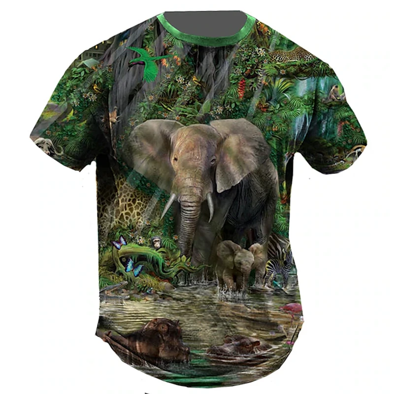 2025 Neues Herren-T-Shirt mit lässigem 3D-Motiv, niedlicher Schildkröten-Aufdruck, Rundhalsausschnitt, kurze Ärmel, Pullover, Streetwear, Outdoor-Oberteil, entspannte Passform – Detail 5