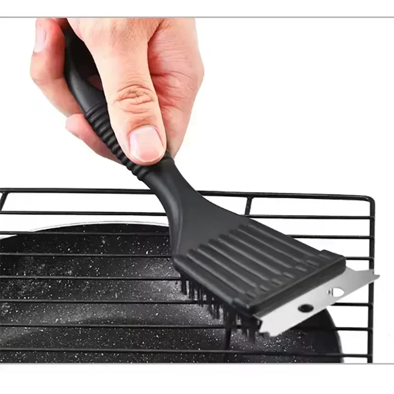 Barbecue Grill Brush Stainless Steel Wire Bristles Outdoor