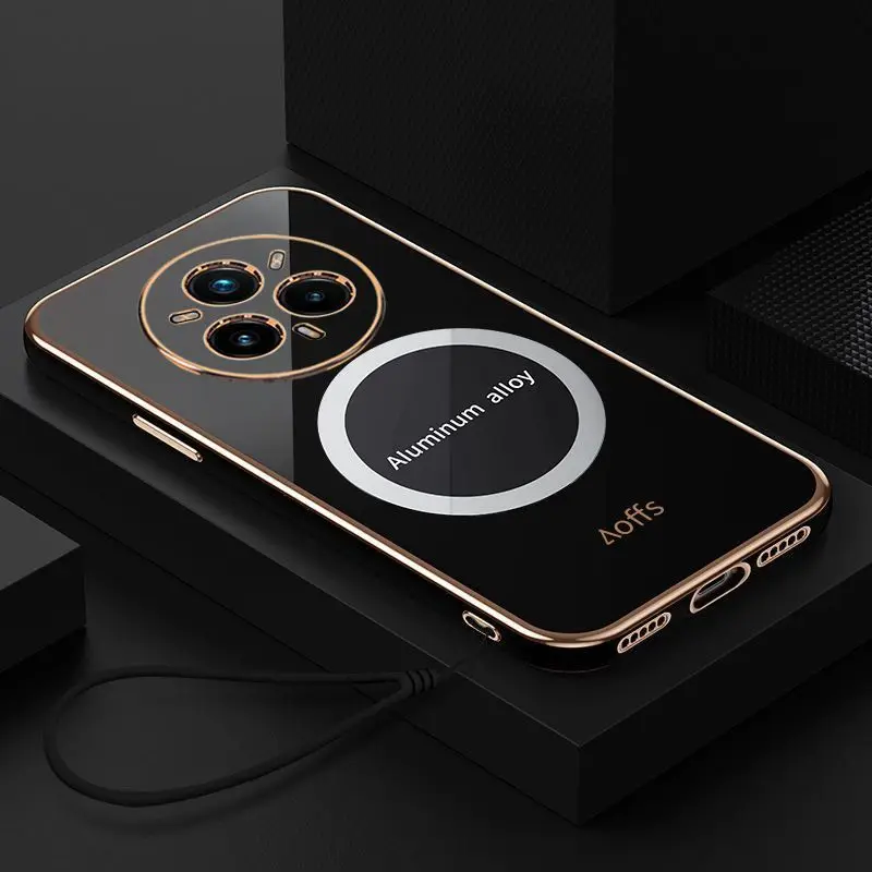 Sleek Magnetic TPU Plating Protective Phone Case - Soft & Slim Design