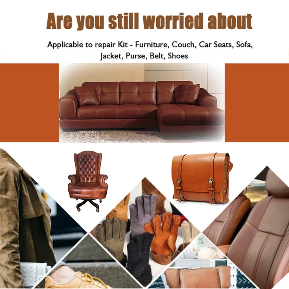 ML Leather Repair Kit Furniture Couch Car Seats Sofa Jacket Maintenance  Shoes Waterproof Leather Refinish Repair Cream Glue - AliExpress
