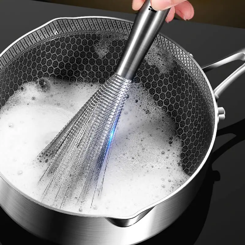 

Stainless Steel Wok Brush Large Pot Brush Wash Pot Brush Kitchen Cleaning Brush Restaurant Natural Metal Brush Hotel Supplies