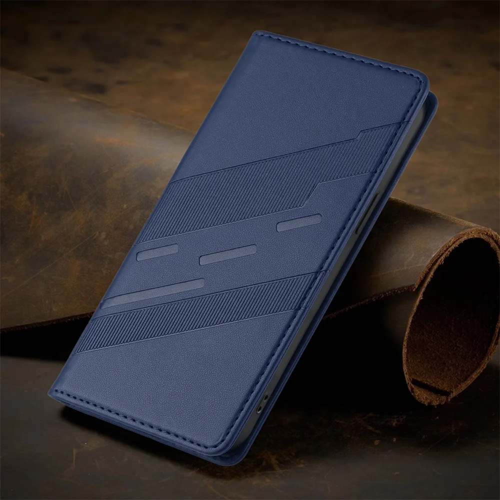 Luxury Leather Card Wallet Phone Case with Magnetic Closure and Protective Cover