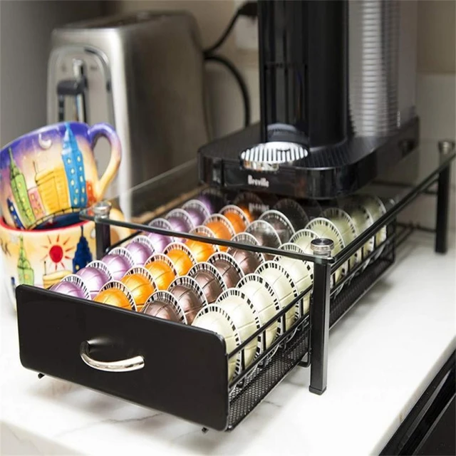 Soporte para cápsulas de café Nespresso Vertuoline Dolce Gusto, estante de  almacenamiento, organizador, cajón de máquina - AliExpress