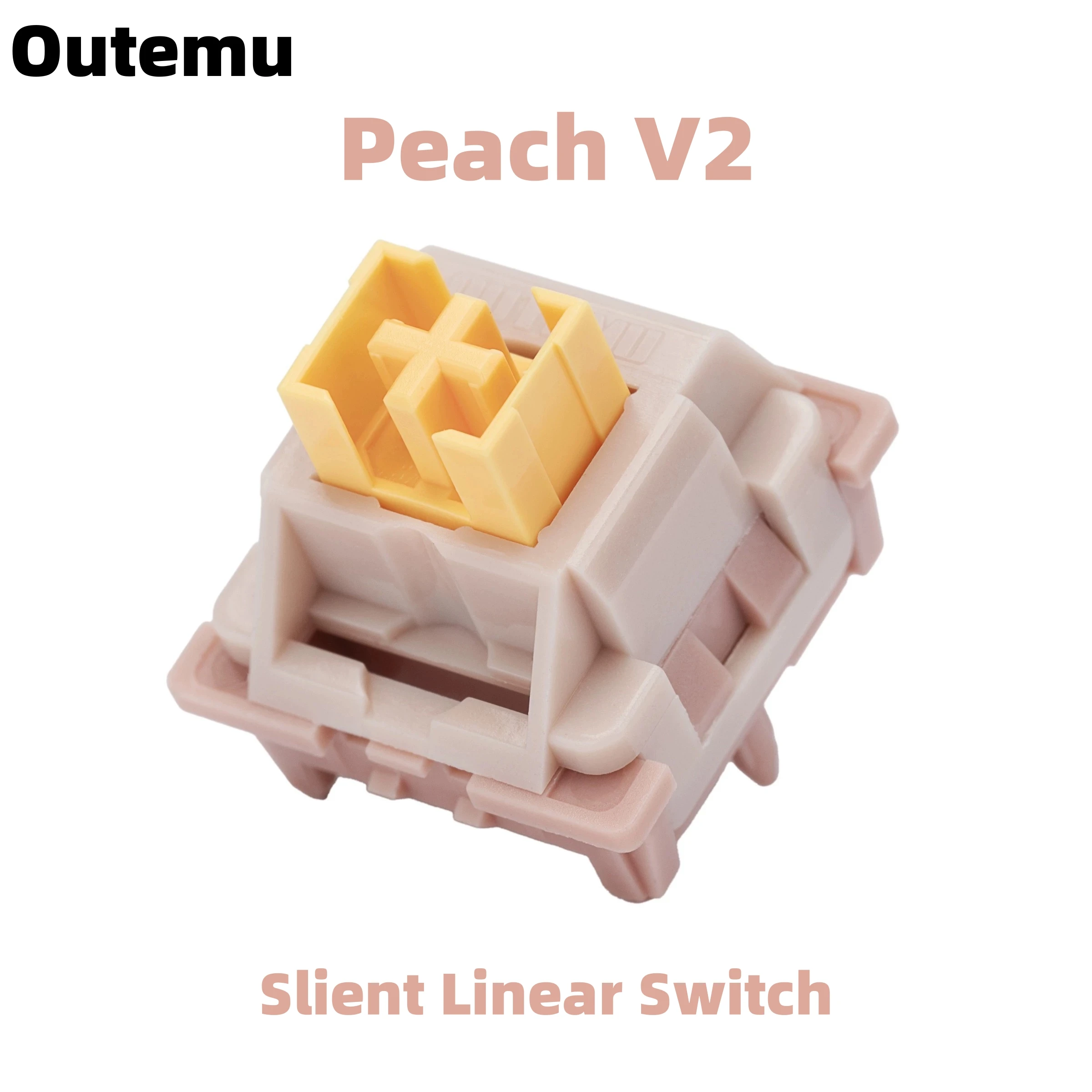 Механические переключатели Outemu Silent Peach V2, линейные 5-контактные оси, горячая замена, для клавиатуры GMK67 NJ68