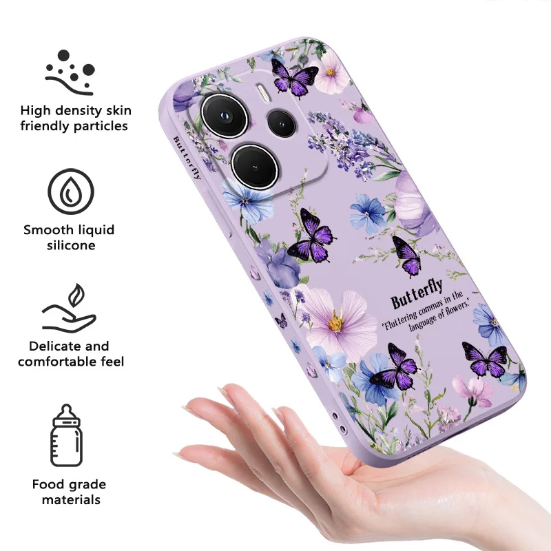 Elegant Butterfly Lovers Liquid Silicone Phone Case