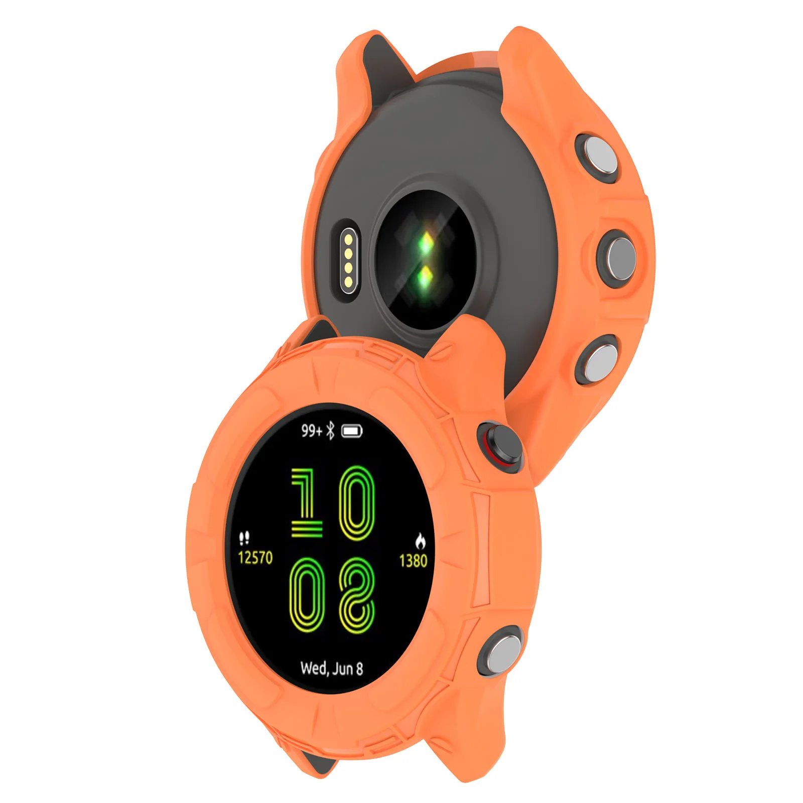 Funda con marco de borde suave para Garmin Forerunner 955 Solar/255, Protector de pantalla de vidrio para reloj musical, película protectora, cubierta de parachoques