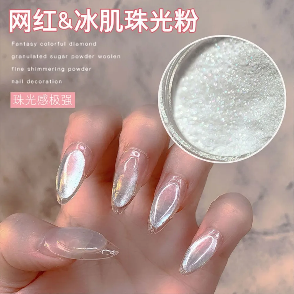 Ultra-Fine 1000Mesh Super White Mica Pearl Powder Nail Glitter Mica Powder  DIY Eyeshadow Soap Dye Pigment Car Paint Toner