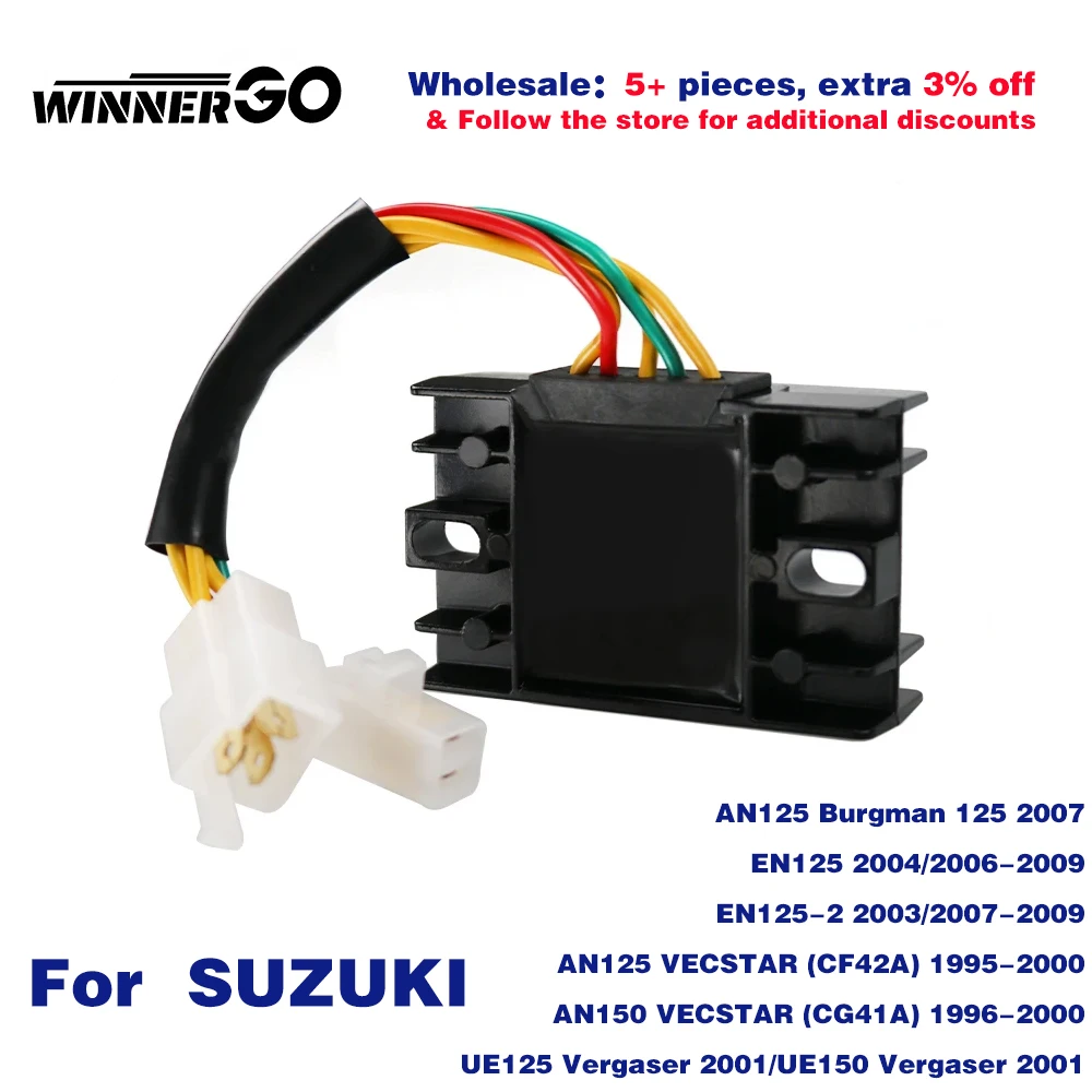 

Voltage Regulator Rectifier for Suzuki AN 125 150 Burgman Vecstar EN 125 UE 125 150 E1 Vergaser 32800-22D20 32800-37G10