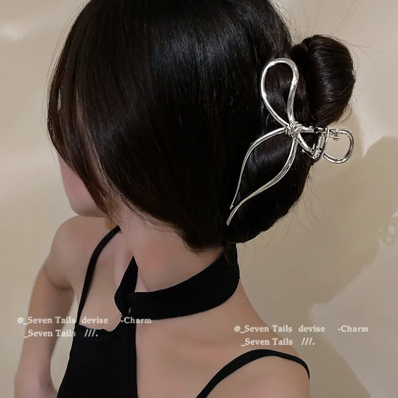 Elegant Bow Metal Hair Claw Clip 7