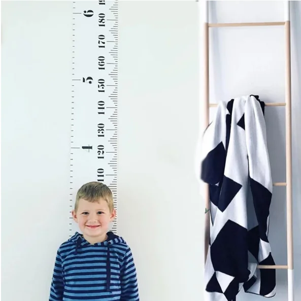 20*200cm Height Measure Wall Hanging Baby Child Kids Growth Chart Height Measure Ruler Wall Sticker for Room Home Bedroom Decor