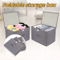 Non Woven Fabric Storage Box Home Supplies Clothing Pants Underwear Sock And Kid Toy Foldable Storage Organizer Cosmetics 1