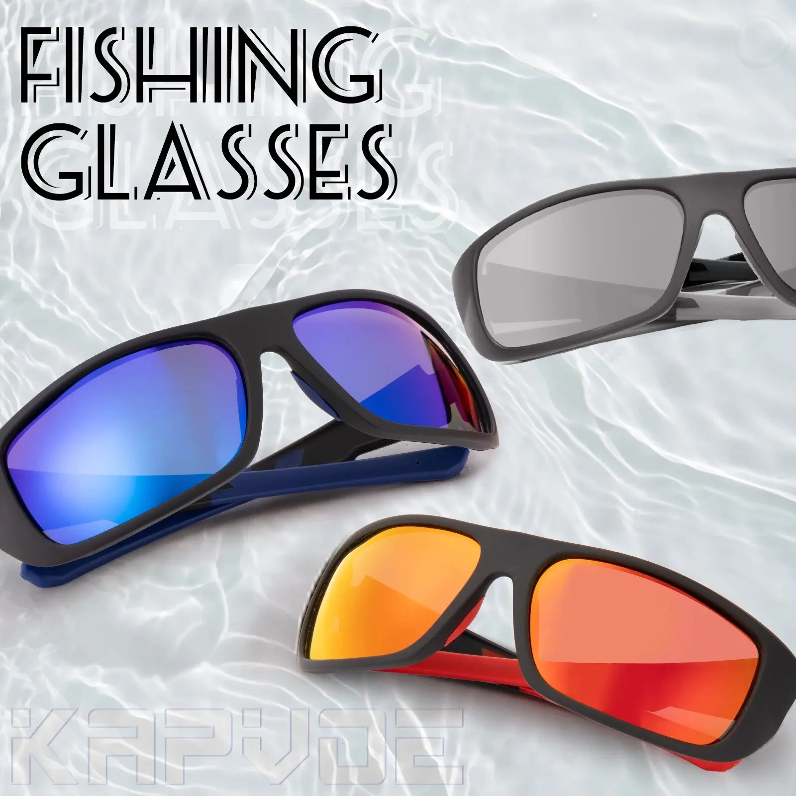 Polarized sunglasses fishing sunglasses KAPVOE fishing goggles polarized sunglasses outdoor sports cycling glasses men women bike riding fishing