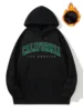 Print Letter Women Oversize Hood Sweatshirt Plus Size Tops Sport Pullover Hoodie Street Big Size Fleece Hoodies and Sweatshirt